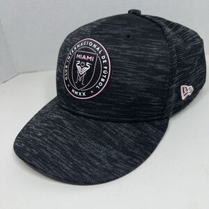 New Era Black Inter Miami CF Team Logo 59FIFTY Fitted Hat Size 8 Soccer